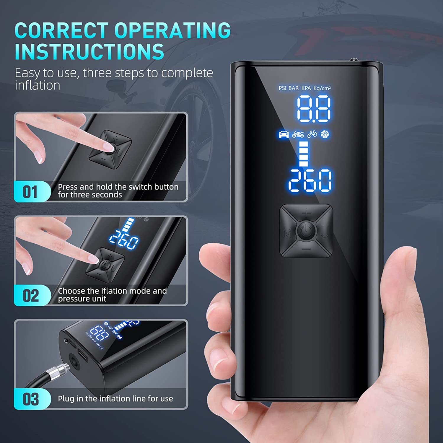 Auto Air digital pressure display