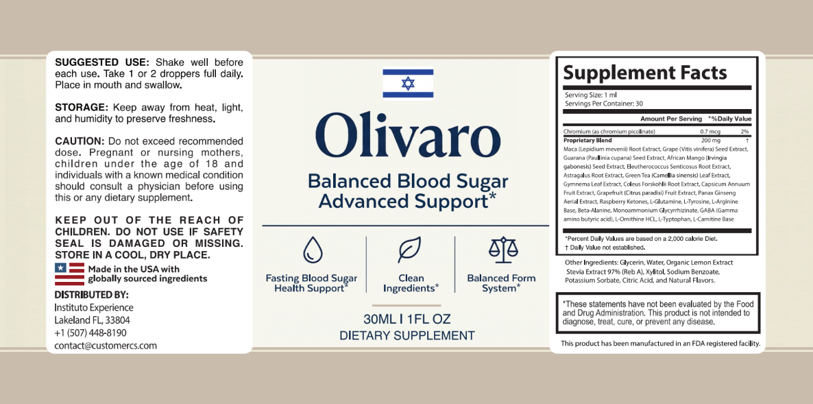 Olivaro product label